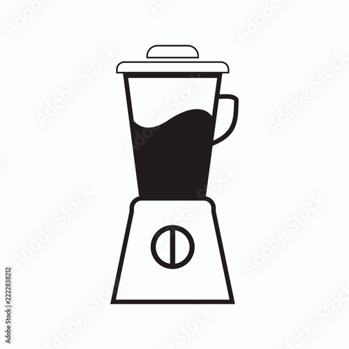 Minimalist outline icon of a kitchen blender appliance.
