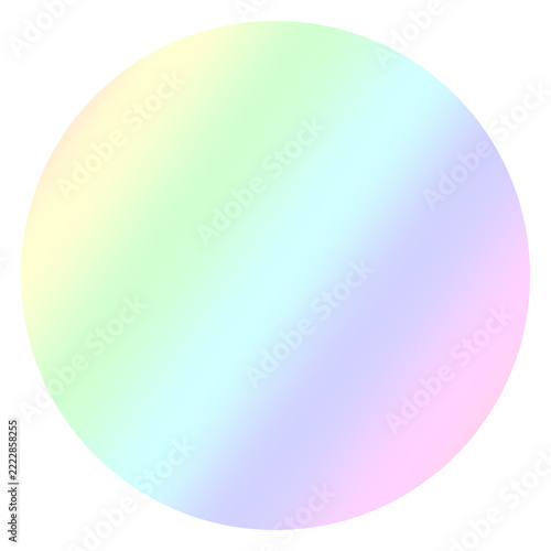 Abstract pastel rainbow gradient circle graphic element with soft multicolor transition isolated design