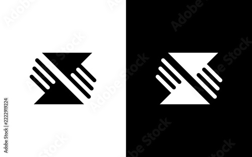 Letter Z S Abstract Geometric Vector Logo Dynamic Speed Lines Tech Brand Icon