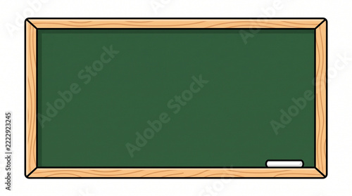 Blackboard framed in wooden texture ready for writing educational messages with chalk.