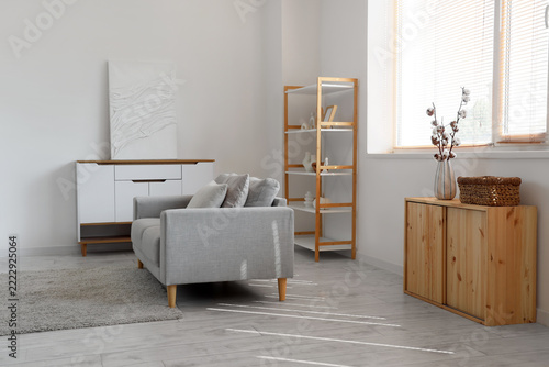 Minimalist living room interior, modern home decor and interior design concep...