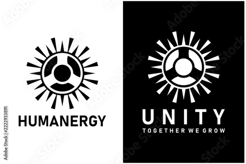 humanergy unity logo design vector art
