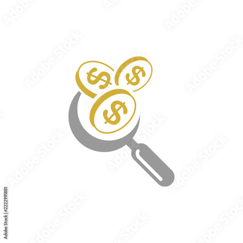 Money Search Logo Design for Finance, Investment, Banking and Financial Services Brand Identity