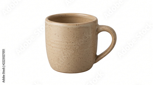Rustic ceramic coffee mug with speckled texture for cozy coffee or tea moments