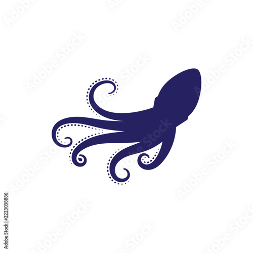 Octopus graphic silhouette