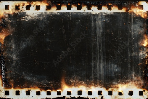 Burn noise texture and background from old film frame with scratches and fading