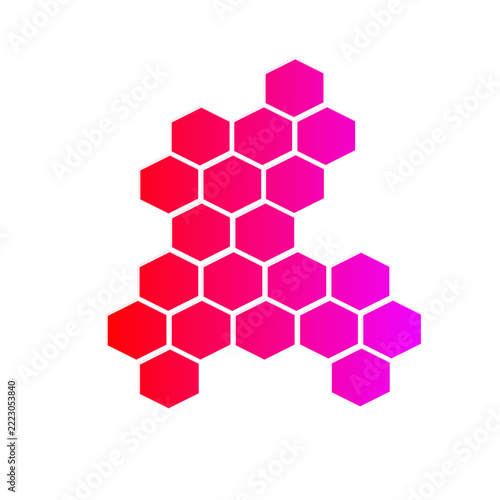 abstract background with hexagons
