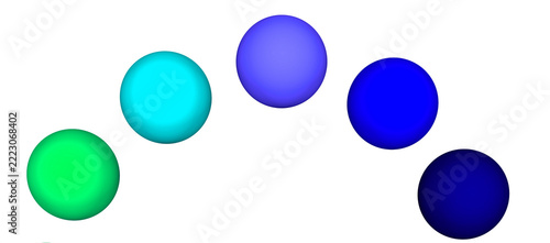 colorful balls on white background