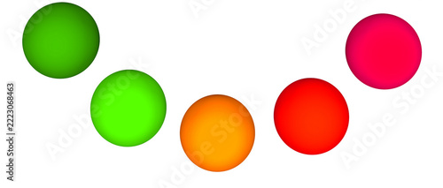 colorful balls on white background