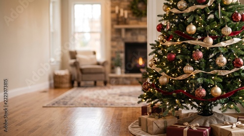 christmas tree in living room