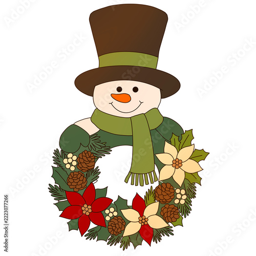 snowman with hat