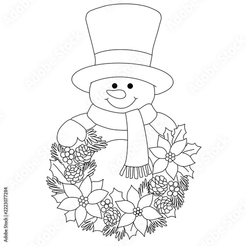 snowman on a white background