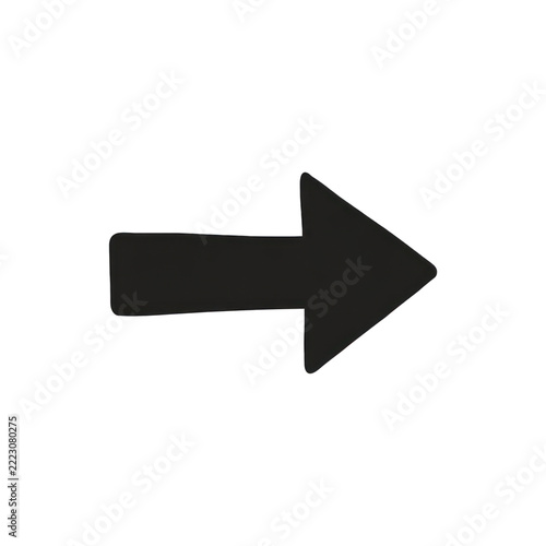 Minimalist grey arrow pointing right on black background.