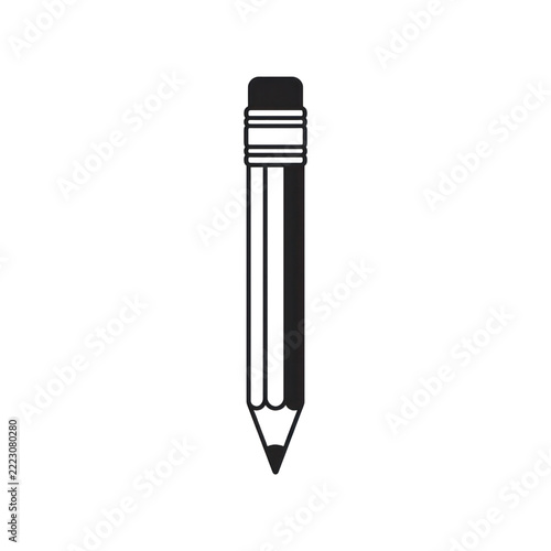 Simple black graphite pencil illustration on black background.