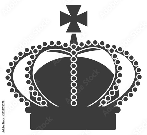 Imperial symbol. King crown logo. Classic kingdom nobility