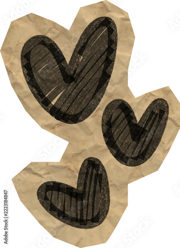 Scrapbook Hearts Sticker Collage