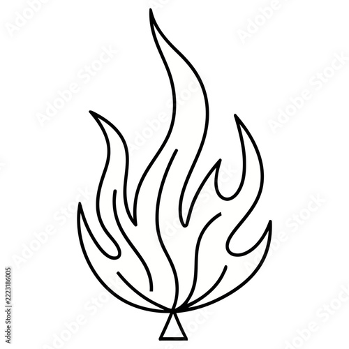 Stylized Flame Icon