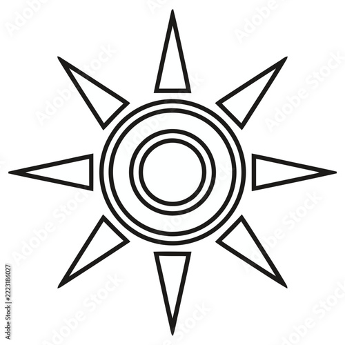 Stylized Sun Icon