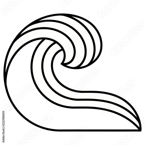 Stylized wave illustration