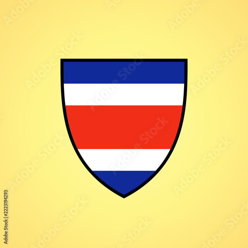 Shield with flag of Costa Rica
