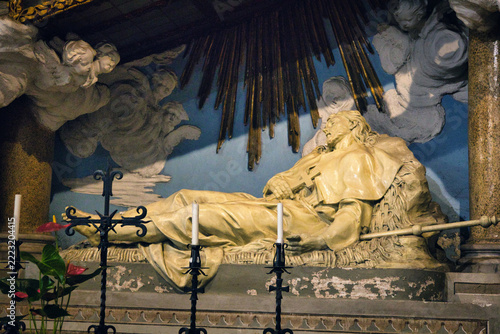 View Of Saint Alexius Sculpture Inside Basilica Dei Santi Bonifacio E Alessio In Rome