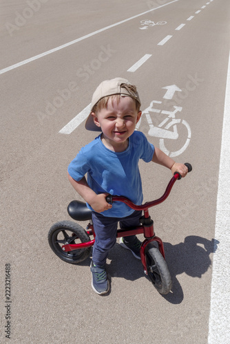 Child on cycle path