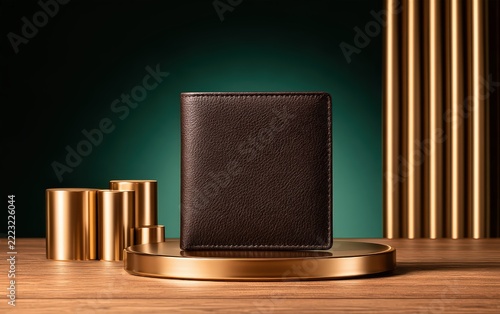 Men s Leather Wallet on Display