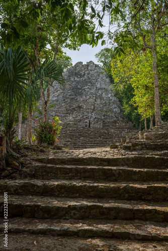 Pyramid structure known as La Iglesia in Coba complex