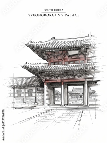 Architecture Drawing, Blueprint Drawing, Greek Architecture, Chinese Architecture, Gothic Architecture, Medieval Architecture,  Palace Sketch Art Design