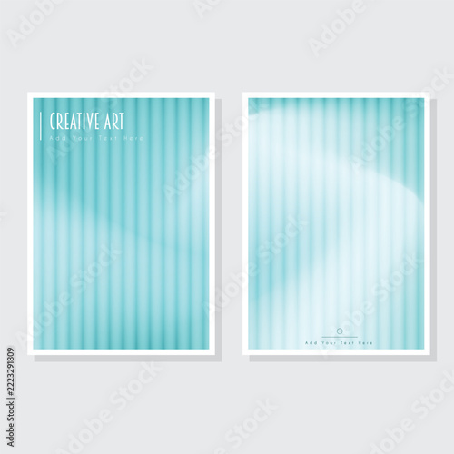 Blue Abstract Letterhead Template Design With Modern Vertical Stripes, Elegant Gradient Background, Minimalist Corporate Stationery Layout, Professional Business Branding Identity, Creative Office Pap