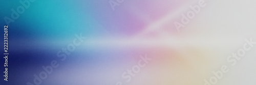 Soft pastel abstract grainy gradient background, deep blue, cyan, lavender, pink, peach and white colors blending smoothly with glowing light streak, noise texture, dreamy banner with copy space, mode