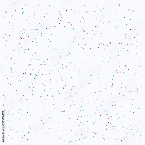 Abstract Colorful Polka Dot Pattern Background with Scattered Dots and Minimalist Geometric Elements