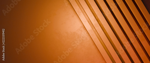 Warm Textured Orange Gradient Background Transitioning to Angled Wooden Slats Abstract Architectural Detail