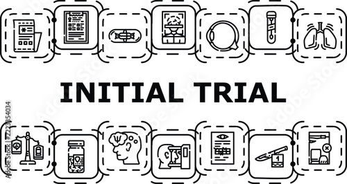 Fotografie Initial trial banner infographic