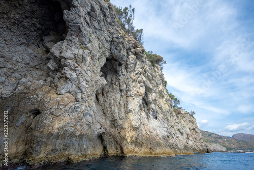 Cave of Love located along the coast of Taormina, near Isola Bella and Capo Taormina, in Sicily, Italy