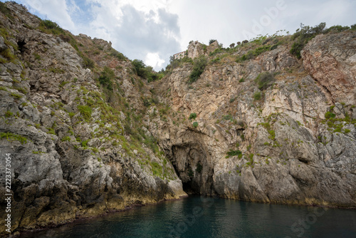 Cave of Love located along the coast of Taormina, near Isola Bella and Capo Taormina, in Sicily, Italy