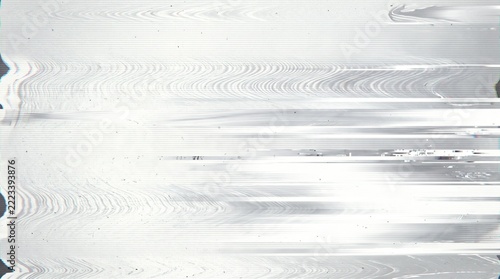 White abstract glitch texture background with digital noise, analog static tv error lines, vhs distortion signal for modern overlay, video editing, technology, cyber artistic design