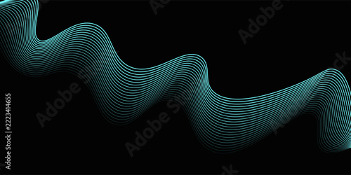 
Exclusive Neon Cyan Flow on Pure Jet Black - Premium AMOLED Tech Wave for Luxury Fintech and AI Branding