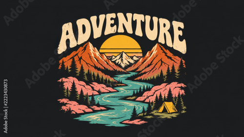 Nature scene with adventure theme