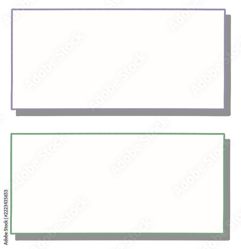 Simple rectangle frames with drop shadow set
