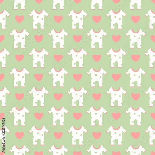 Cute Baby Onesie Seamless Pattern