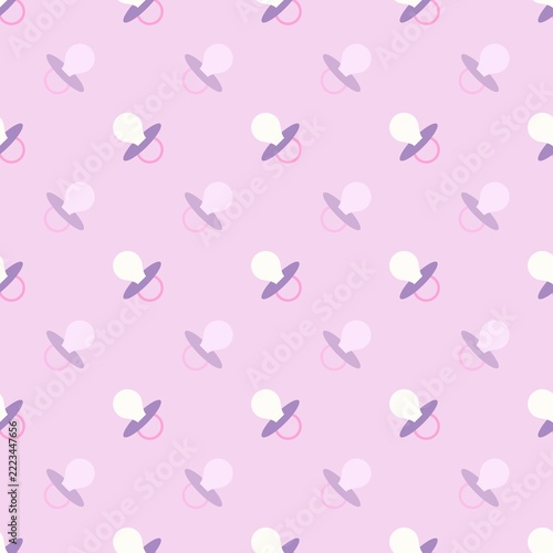 Pastel Baby Pacifier Seamless Pattern