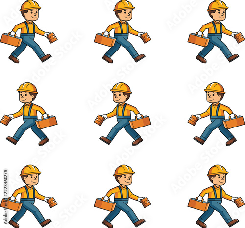 Business people icons set 