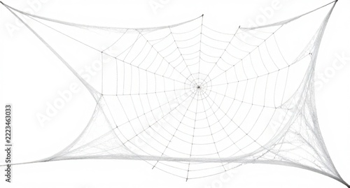Intricate Spider Web Isolated On White Background Spider Web