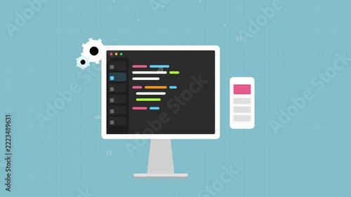 Software Development Workflow with Desktop and Mobile Devices.