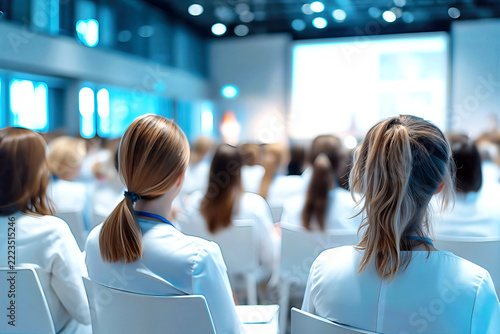 Healthcare Professionals Attending Medical Conference and Seminar