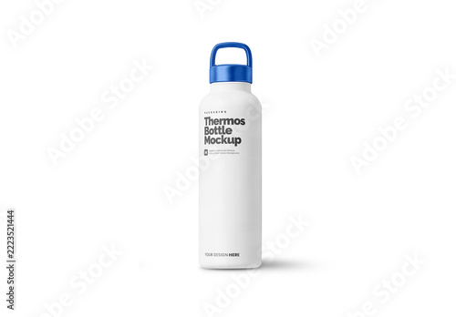 Thermos Bottle Mockup Template for Corporate Identity and Advertising