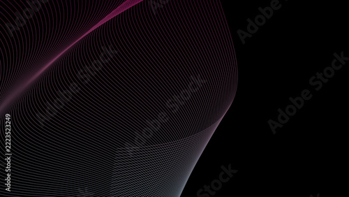Abstract Flowing Lines Background With Pink and Blue Gradient