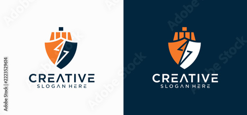 Cruise Ship Technology Logo with a Modern Ship Symbol