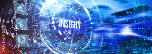 INSIGHT inscription, successful business concept. Business, Technology, Internet and network concept. 3d illustration